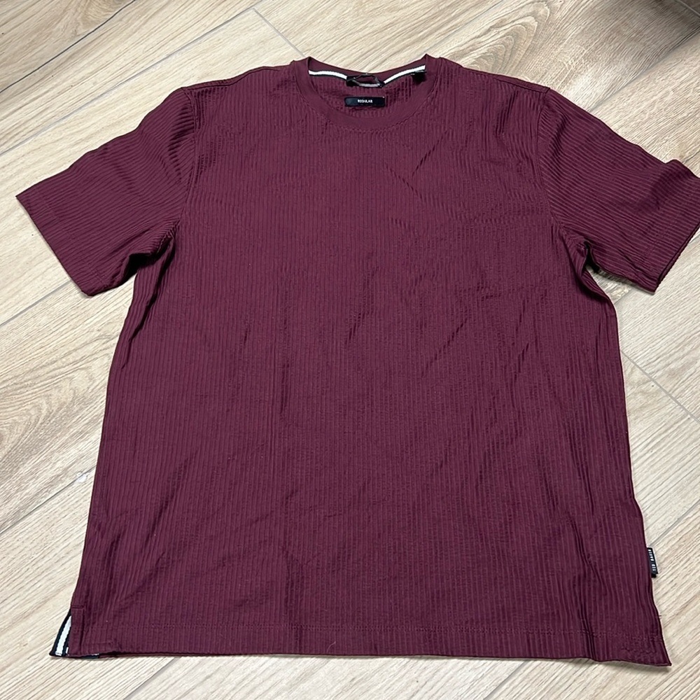 Ted baker Rakes Regular Fit Cotton Ribbed Tee